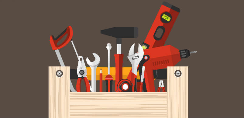 Tool Box With Various Tools