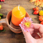 Candle And Flower Arranging