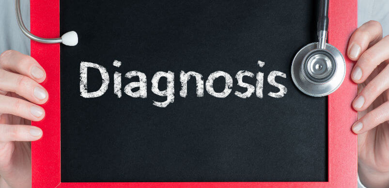 Diagnosis Writen On Chalkboard