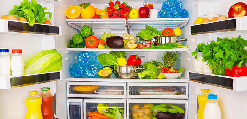 Fridge Full Of Fruit And Veg