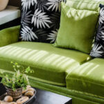 Black And Green Sofa And Table