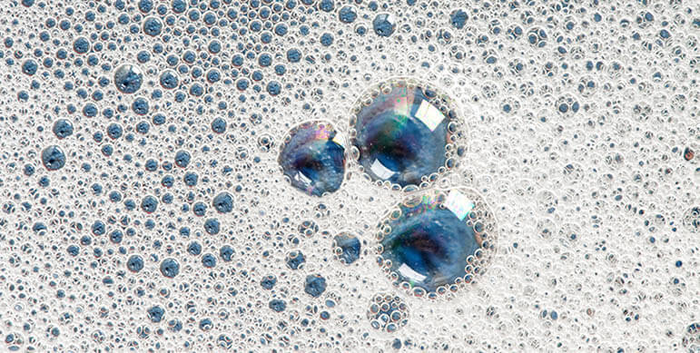 Soap Bubble Foam Close Up