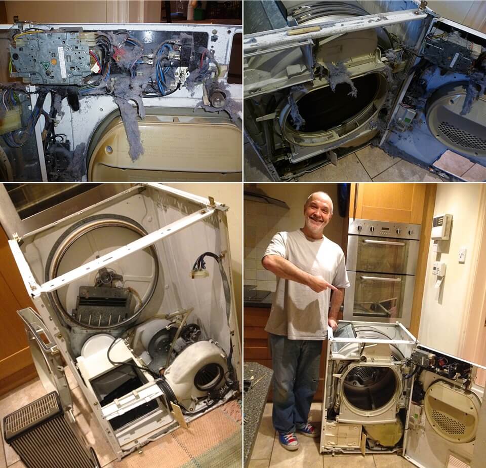 Annie's photo of Husband And Taken Apart Washing Machine