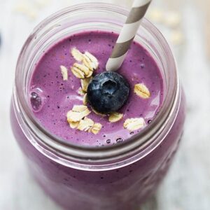 Berry Oat Breakfast Blender Smoothie