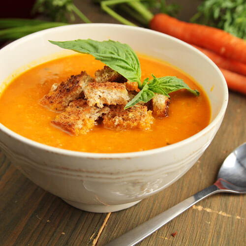 Carrot Soup In Bowl