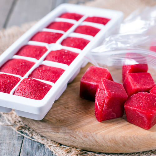 Red Berry Juice Ice Cubes