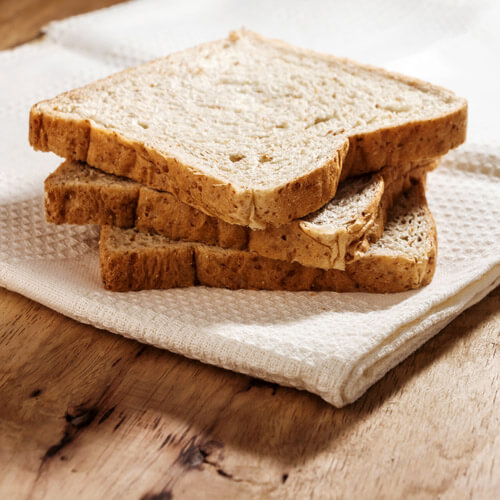 Wholegrain Sliced Bread On Cloth