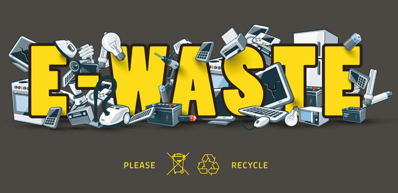 E-Waste Graphic With Scrapped Appliances