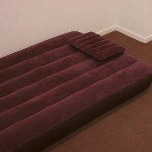 Burgundy Air Mattress Inflated