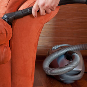 Cleaning Sofa With Vacuum Attachment