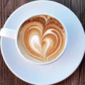 Coffee With Heart Shaped Foam