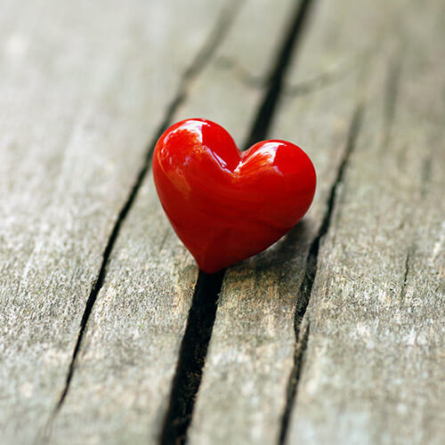 Heart On Wooden Plank