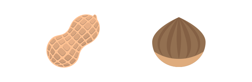 Peanut And Hazelnut Emojis