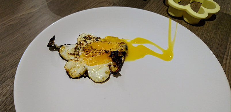 Burnt Egg In Shape Of Flower