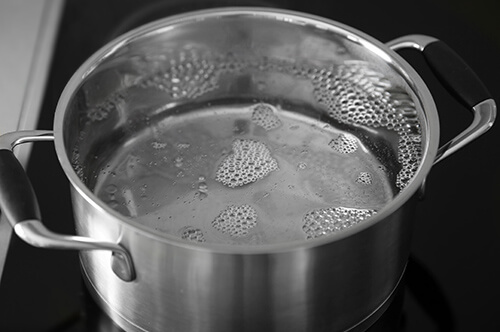 Boiling Water In Saucepan