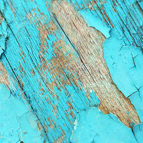 Blue Paint Peeling Off Wood