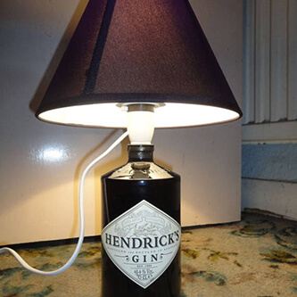 Lamp Made From Hendricks Gin Bottle