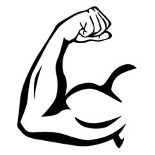 Cartoon Male Arm Flexing