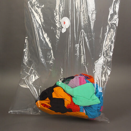 Clothes In Plastic Vacuum Bag