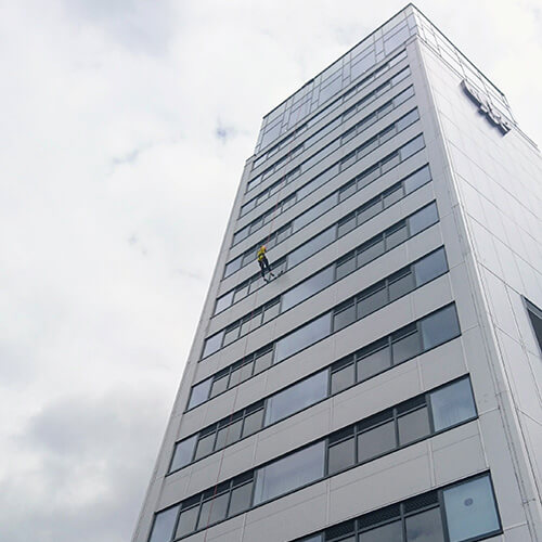 Eleanor Halfway Through Abseil