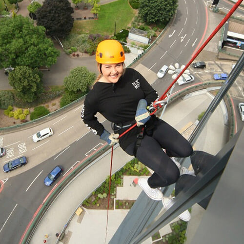 Kat Abseiling Down Park Regis