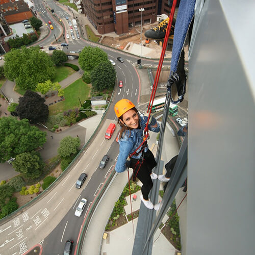 Mariya Abseiling Down Park Regis