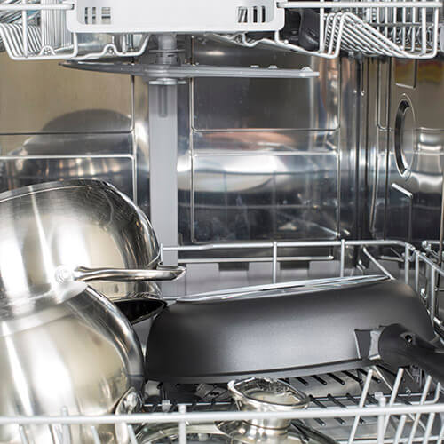 Pans Drying In Dishwasher