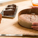 Person Baking Chocolate Cakes