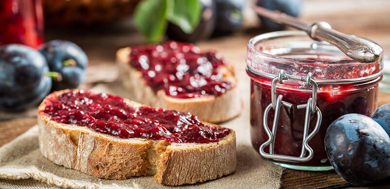 Toast And Plum Jam