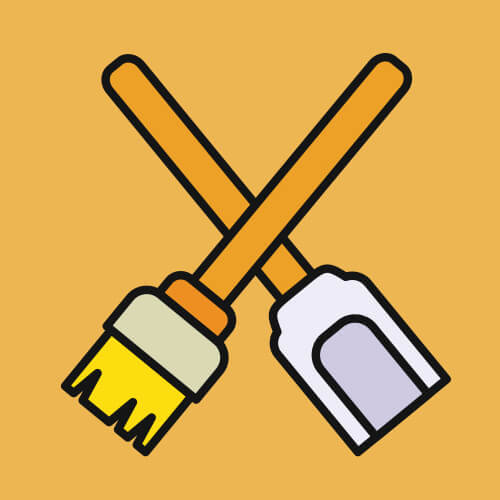 Simple Graphic Of Cleaning Tools