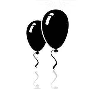 Black And White Balloon Symbols