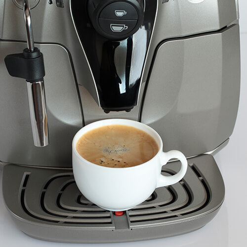 Coffee Machine With Full Cup Of Coffee