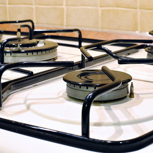 Gas Oven Hobs On White Oven