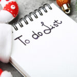 To-Do List With Santa Hat And Decorations