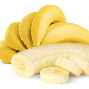 Bunch Of Bananas and Sliced Banana In Front