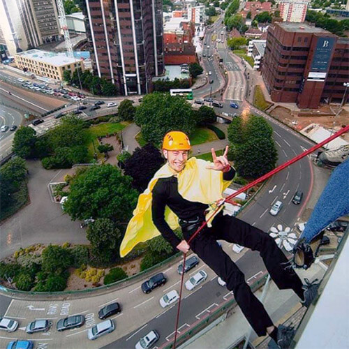 Dan Abseiling Down Park Regis