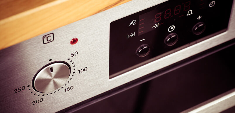 Close-up Of Electric Oven Display