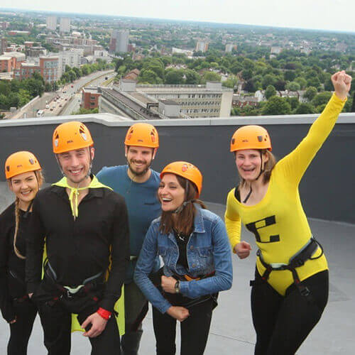 Group Ready To Abseil