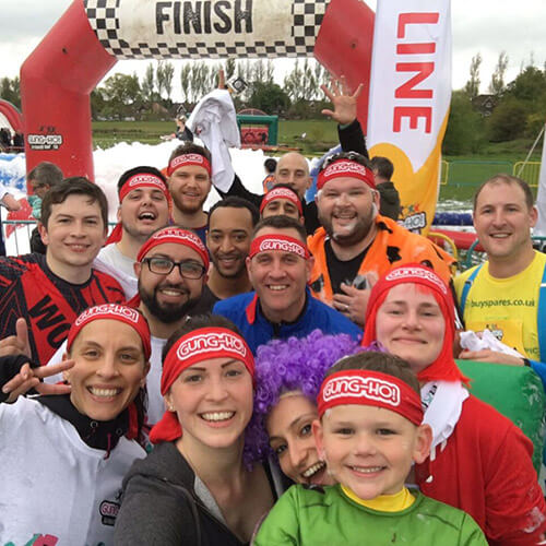 Proud Group Selfie At The Finish Line