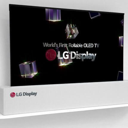 LG 65 Inch Rollable OLED TV Screen