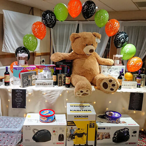 Table Of Prizes At Raffle