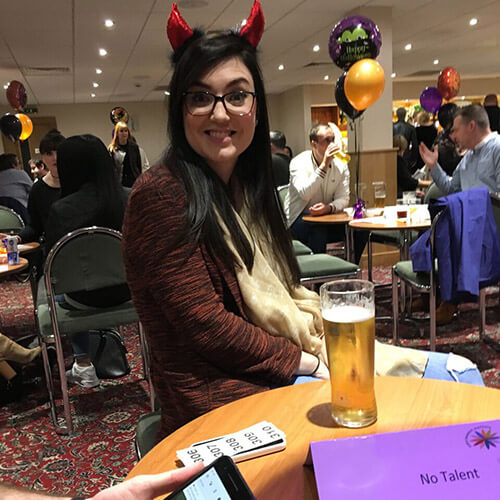 Team Member Dressed Up At Pub Quiz