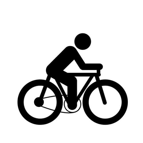 Black And White Cycling Symbol