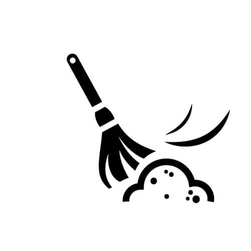 Black And White Dusting Symbol