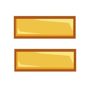 Yellow Equals Sign On White Background