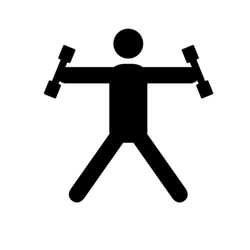 Person Lifting Weights Symbol