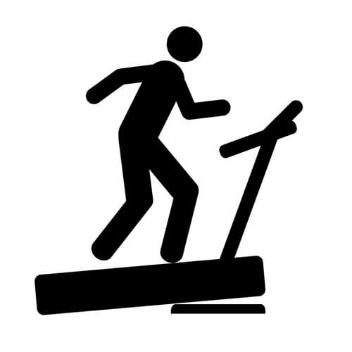 Symbol Of Person On Treadmill