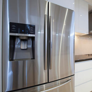 Shiny Stainless Steel Fridge