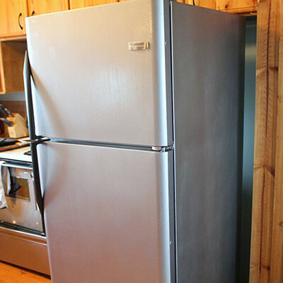 Fridge With Stainless Steel Paint