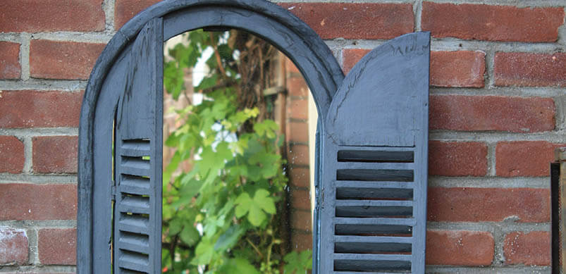 Garden Mirror Reflecting Greenery